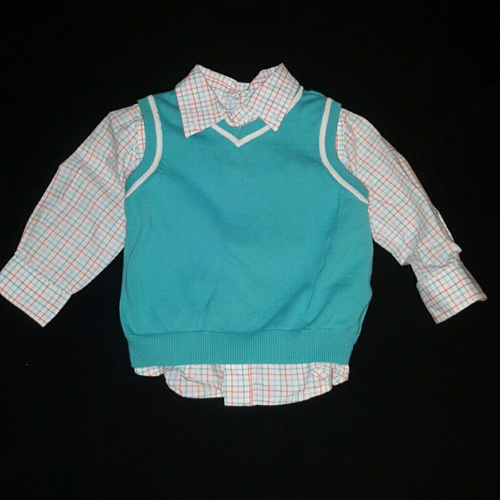 Children's Place sweater vest/dress shirt set